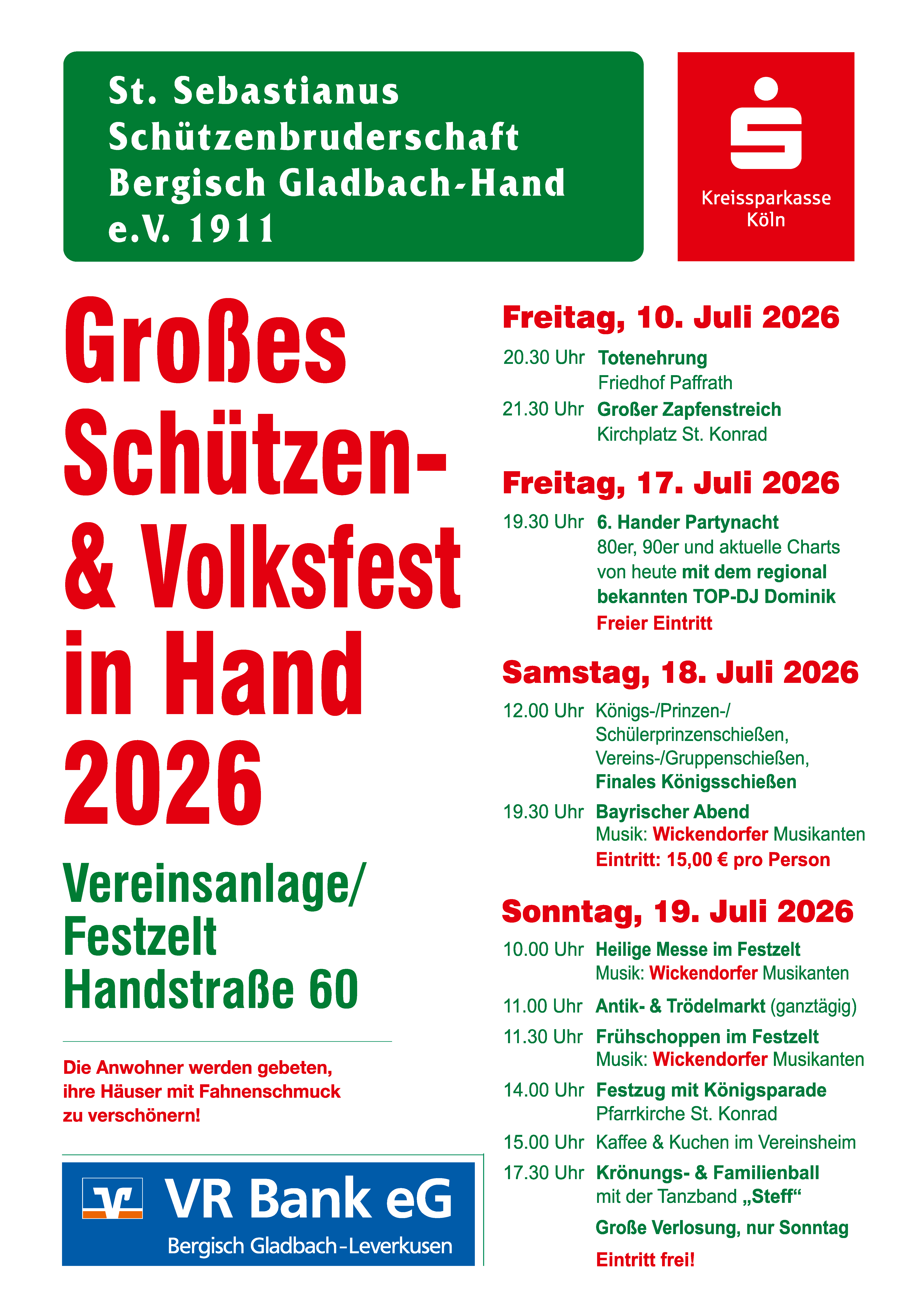 Final HanderSchutzenFest Plakat DIN A1 2026